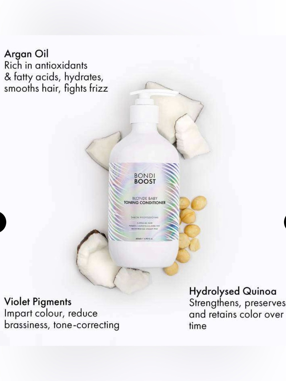 BondiBoost Blonde Baby TONING PURPLE CONDITIONER 500ml BRAND NEW/SEALED - Picture 3 of 6